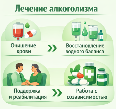 лечение алкоголизма в Стерлитамаке этапы